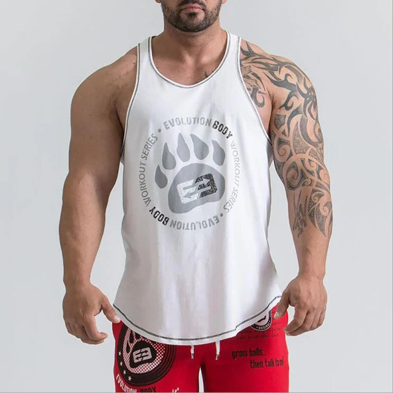 2019 Men's Bodybuilding Stringer Tank Tops: Fitness Singlets